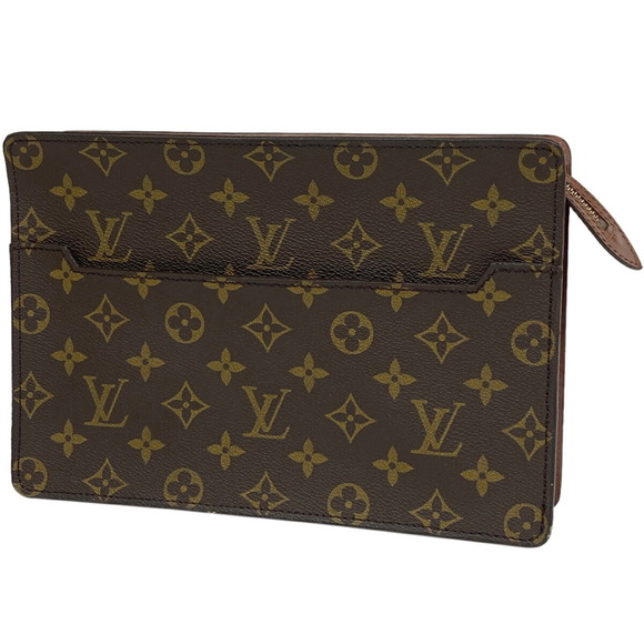 Louis Vuitton Pochette Homme Clutch Bag Shoulder Bag Monogram Brown - Picture 1 of 7